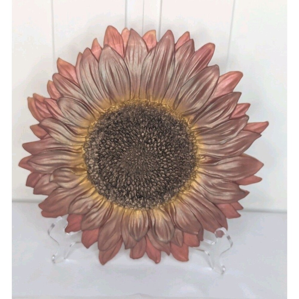 Resin Sunflower Wall Decor - Red/Orange
